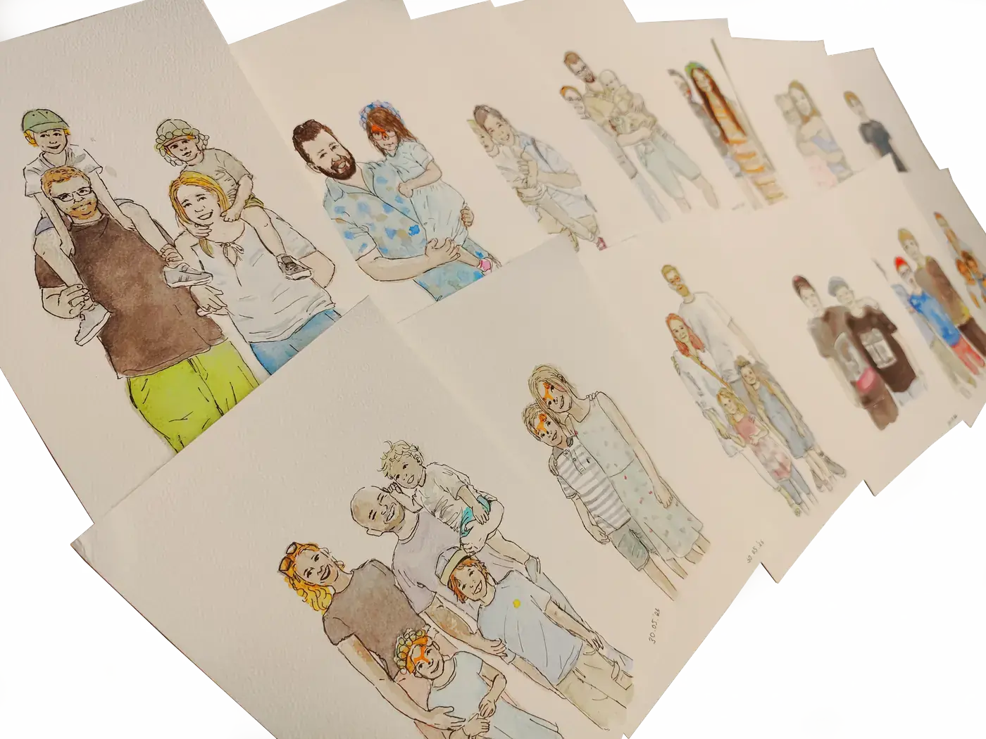 Aquarell Schnellzeichnungen